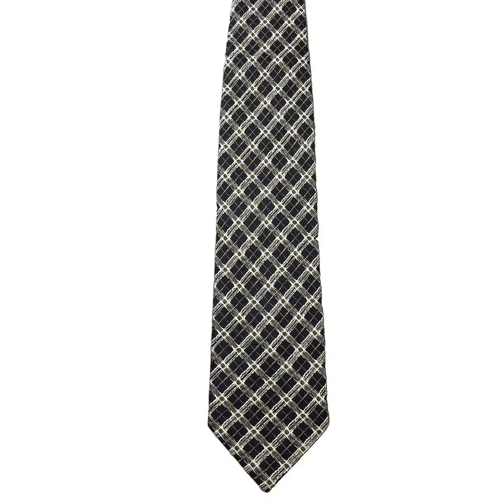 Issey Miyake IM Product 100% Silk Necktie Tie Blue Textured Geometric